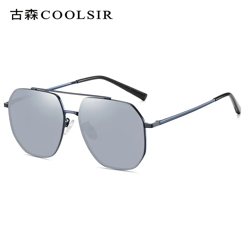 Aviator Sunglasses HD Nylon Blue Polarized Men - Image 3