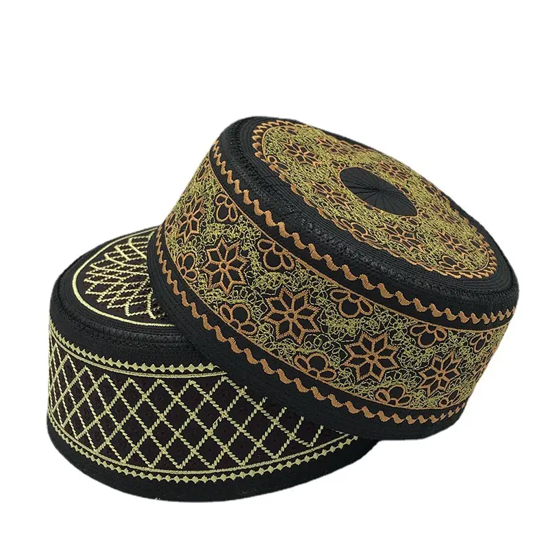 Muslim Prayer Hat Round Bristle Ethnic Design - Image 5