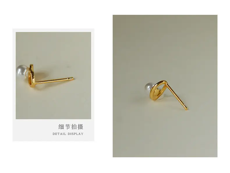 Women's Gold Pearl Geometric Earrings Light Luxury — feature 21