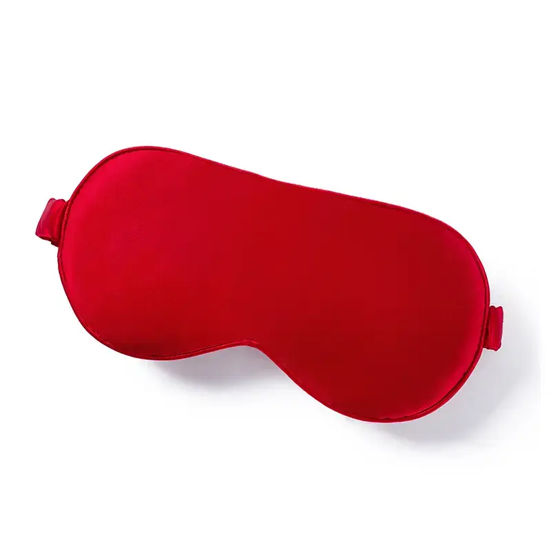 Red Silk Embroidered Eye Mask for Sleep - Image 5