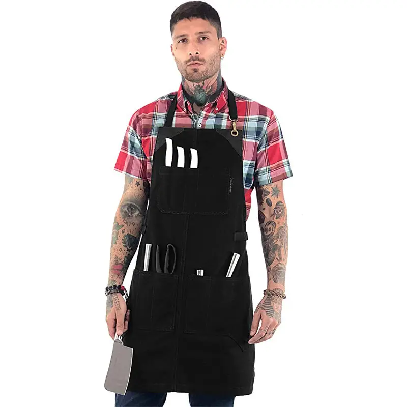 Cross-border waterproof apron with multi-pocket BBQ hair stylist overalls - Image 10