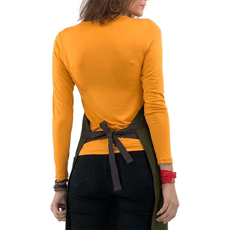Cross-border waterproof apron with multi-pocket BBQ hair stylist overalls — feature 12