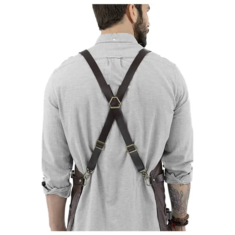 Cross-border waterproof apron with multi-pocket BBQ hair stylist overalls — feature 26