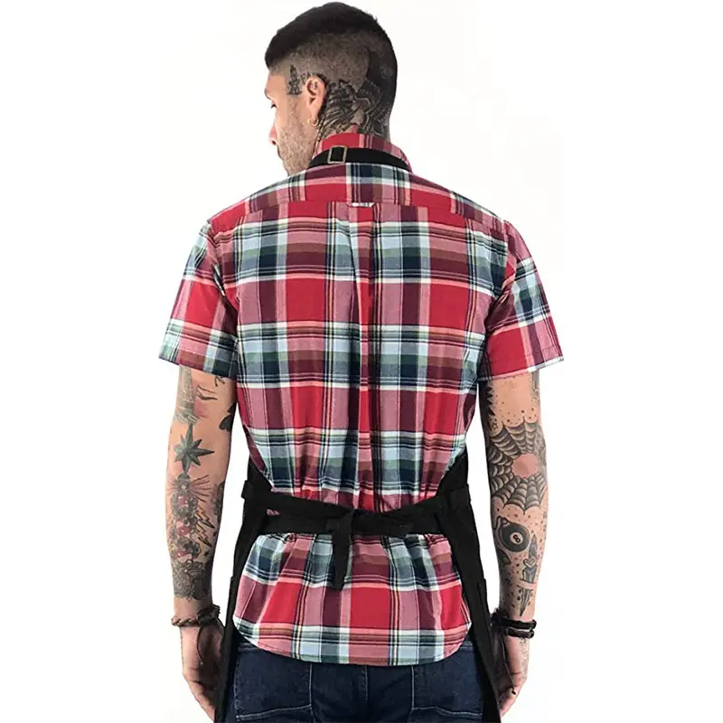 Cross-border waterproof apron with multi-pocket BBQ hair stylist overalls — feature 7
