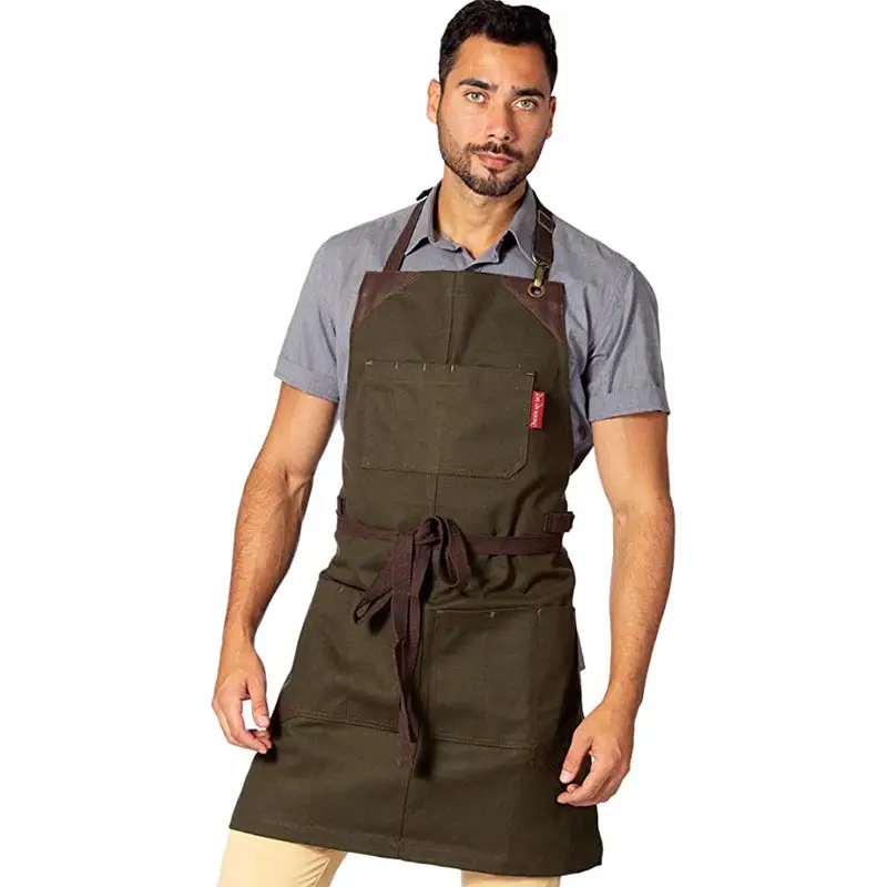 Cross-border waterproof apron with multi-pocket BBQ hair stylist overalls - Image 2