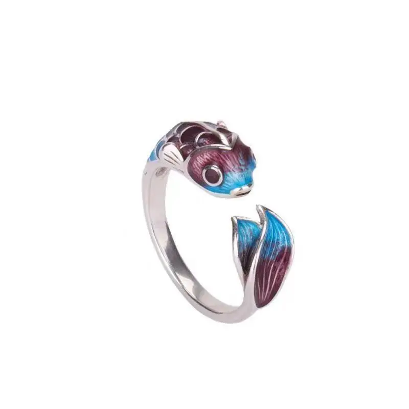 Women's Gradient Fish Open Ring Small Fashion - Image 7