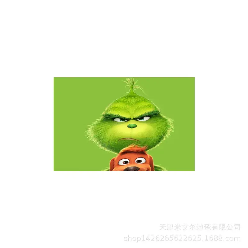 Grinch Christmas Floor Mat Green Clown Decor - Image 20