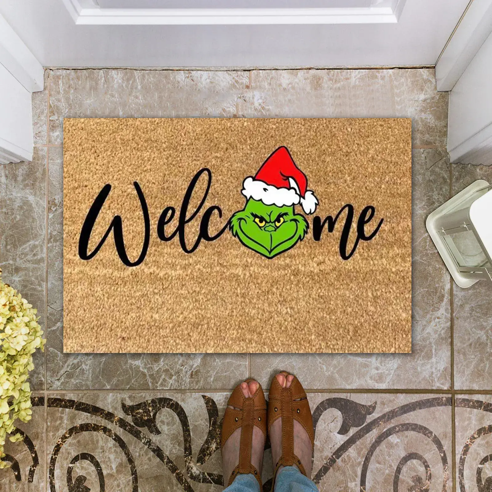 Grinch Christmas Floor Mat Green Clown Decor - Image 16