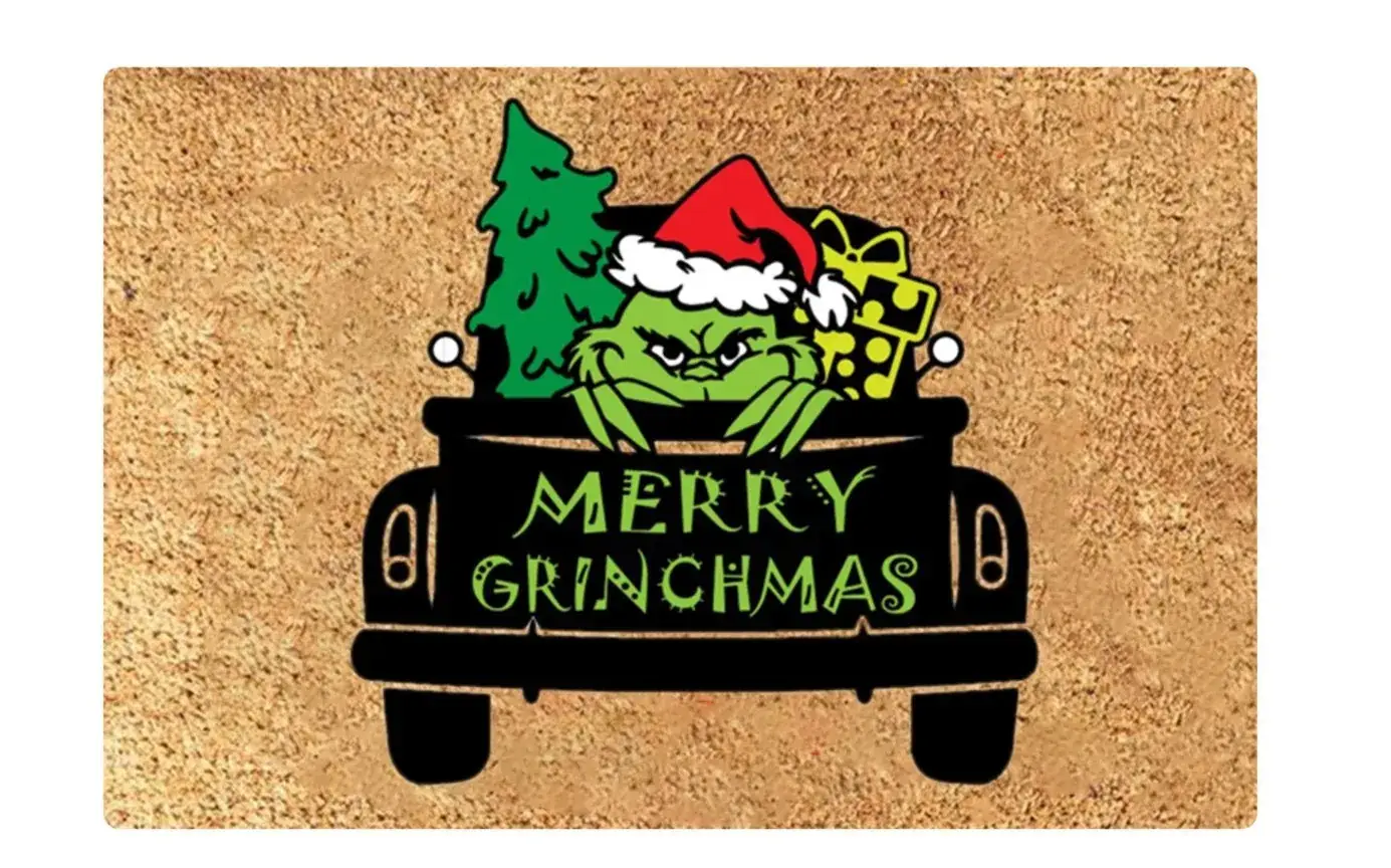 Grinch Christmas Floor Mat Green Clown Decor - Image 18