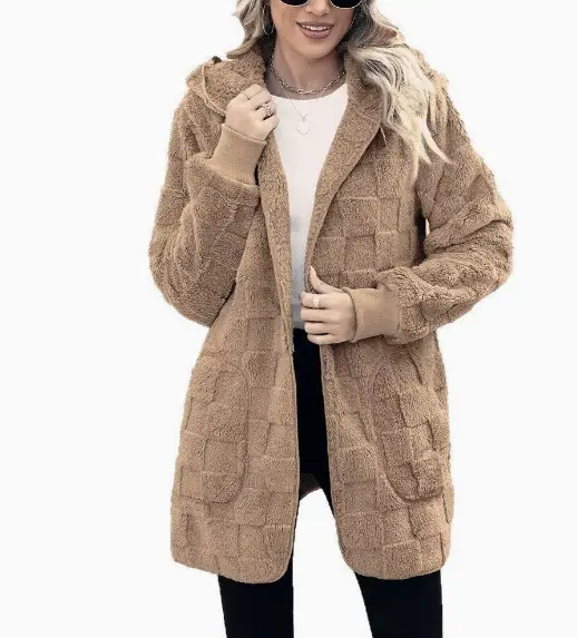 Plush Cross-Border Women's Purple Cardigan Coat - Image 3
