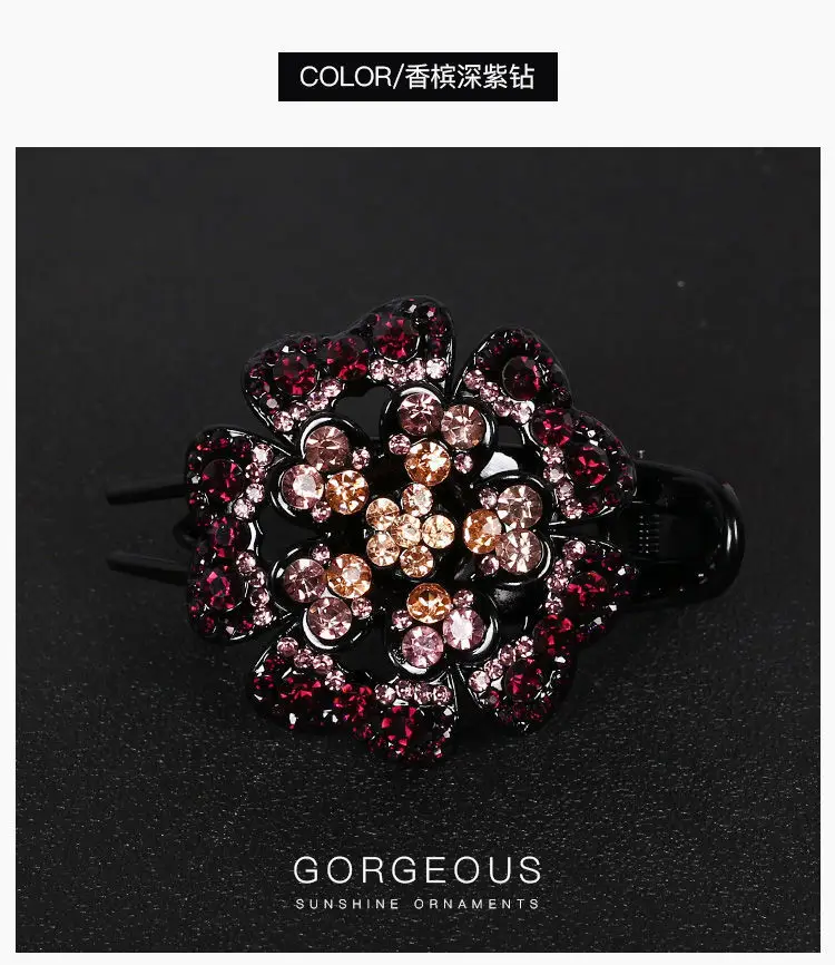 South Korean Floral Crystal Hair Clip for Women — feature 16