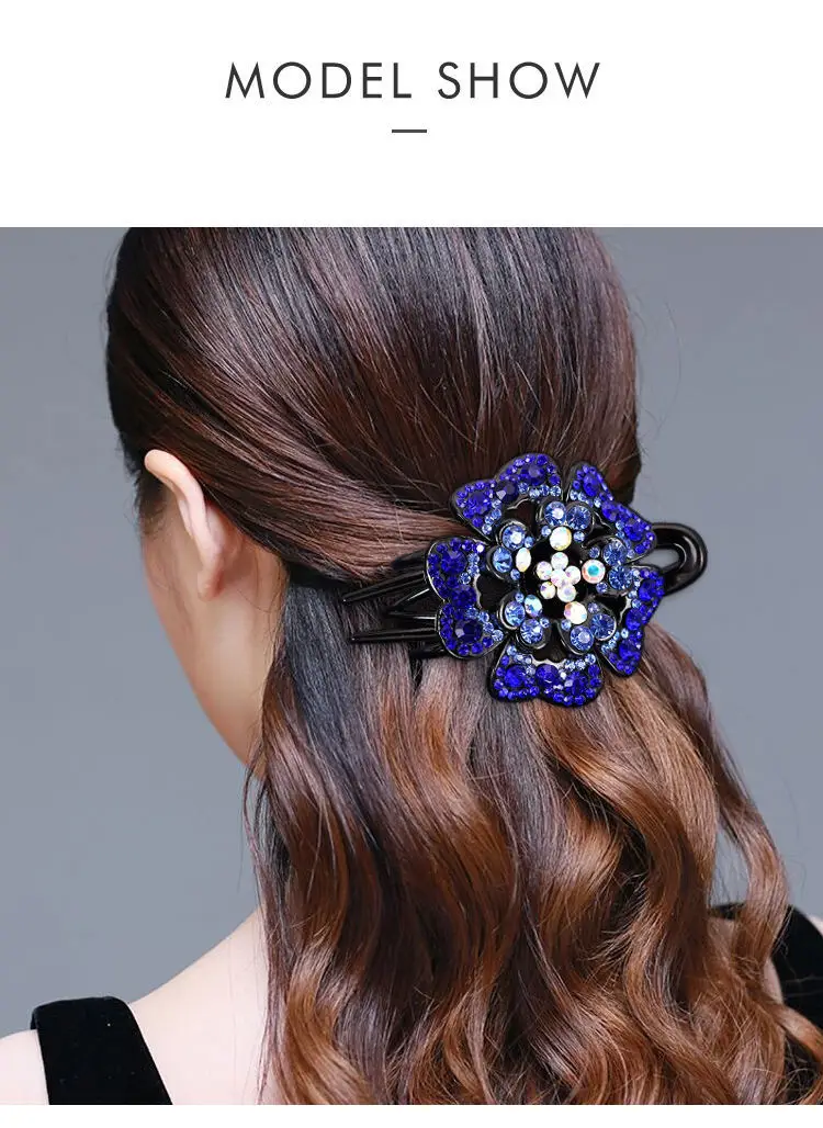 South Korean Floral Crystal Hair Clip for Women — feature 3