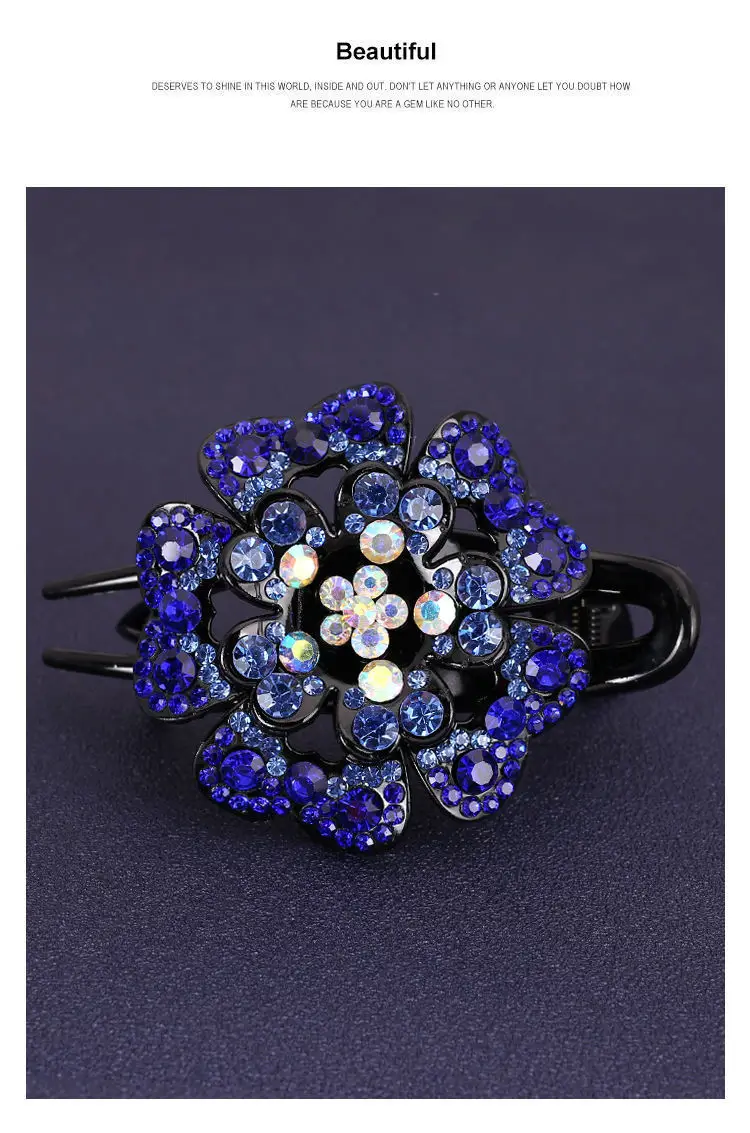 South Korean Floral Crystal Hair Clip for Women — feature 4