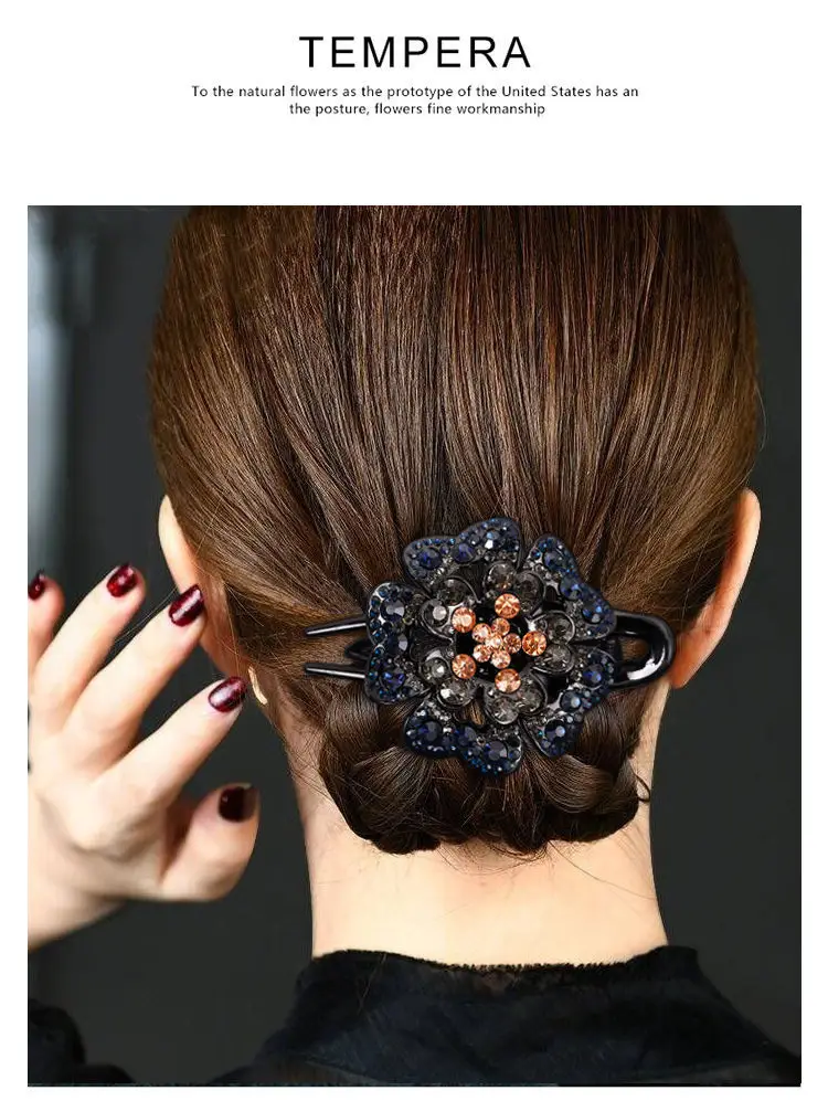 South Korean Floral Crystal Hair Clip for Women — feature 5