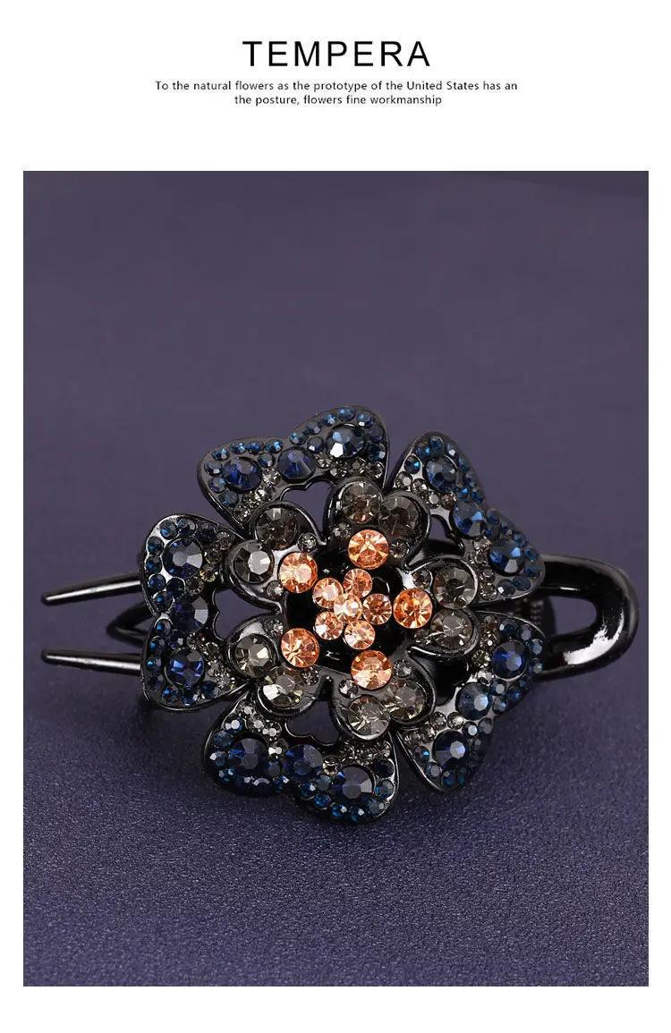 South Korean Floral Crystal Hair Clip for Women — feature 6