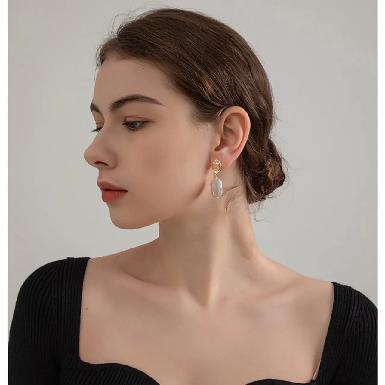 French Style Pearl Earrings for Women Elegant Luxury