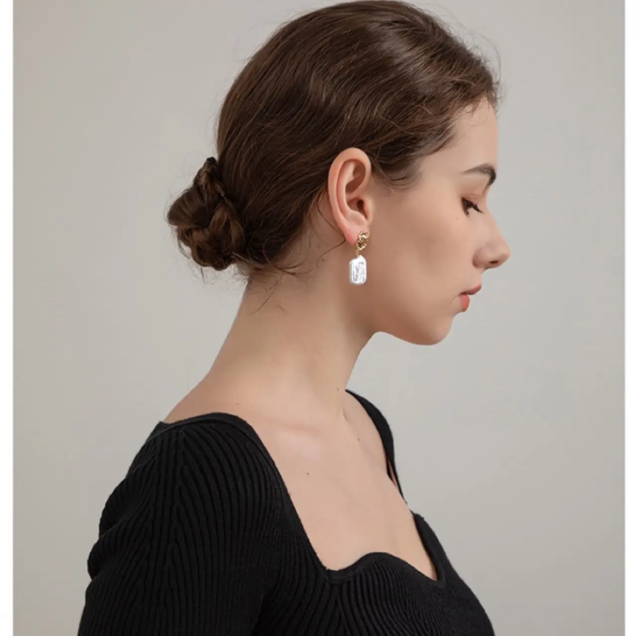 French Style Pearl Earrings for Women Elegant Luxury