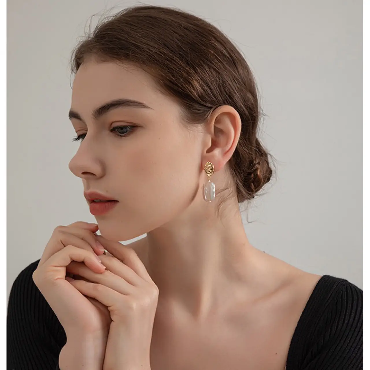 French Style Pearl Earrings for Women Elegant Luxury