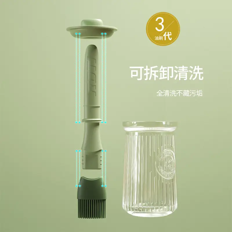 Silicone Oil Brush with Long Handle for BBQ Baking - Image 2