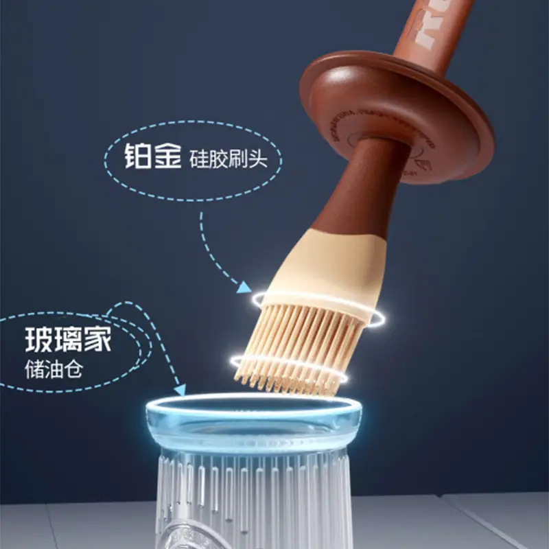 Silicone Oil Brush with Long Handle for BBQ Baking - Image 4