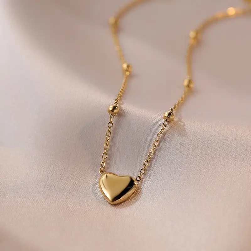 Titanium Steel Love Tassel Necklace for Women