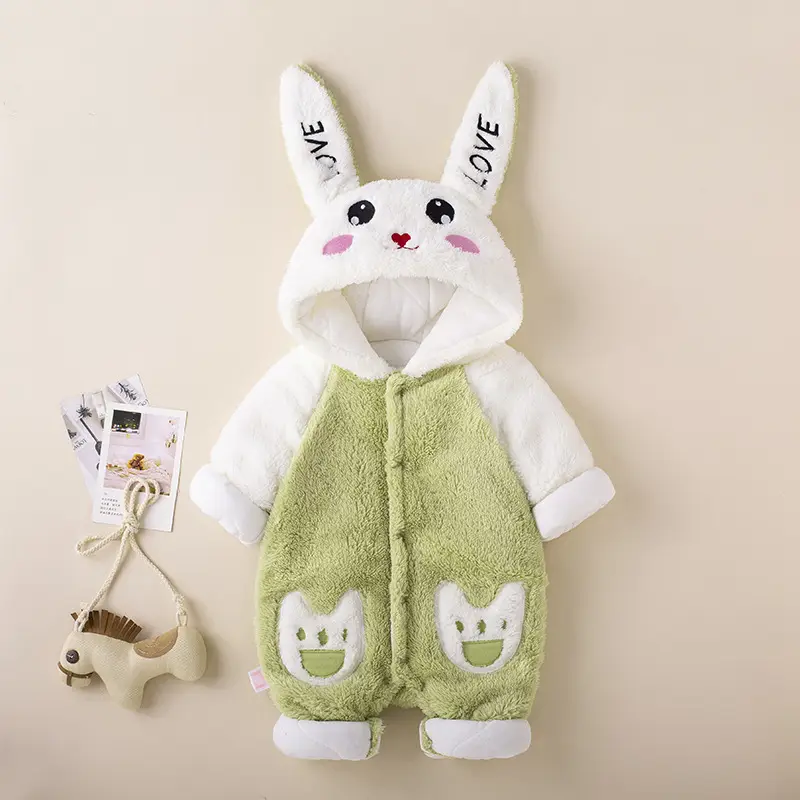 Cute Bunny Hooded Jump Suit for Girls - Image 8