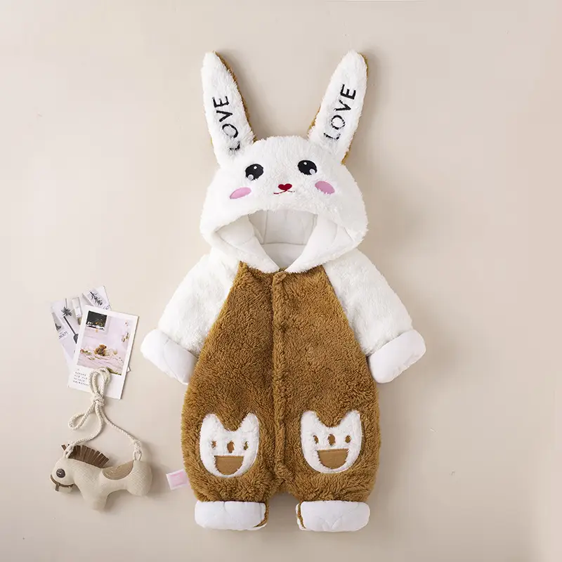 Cute Bunny Hooded Jump Suit for Girls - Image 9