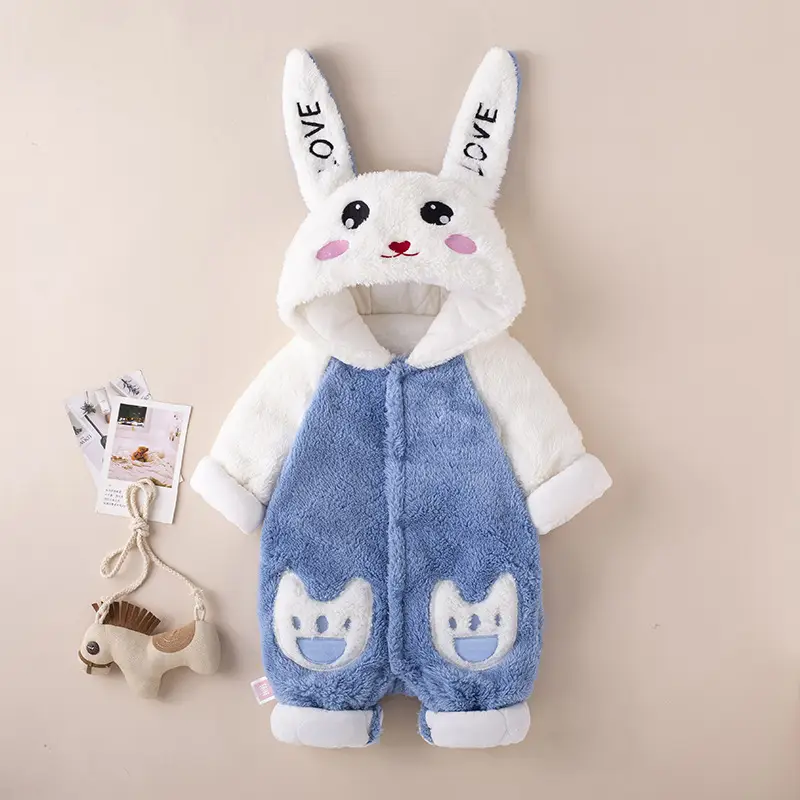 Cute Bunny Hooded Jump Suit for Girls - Image 2