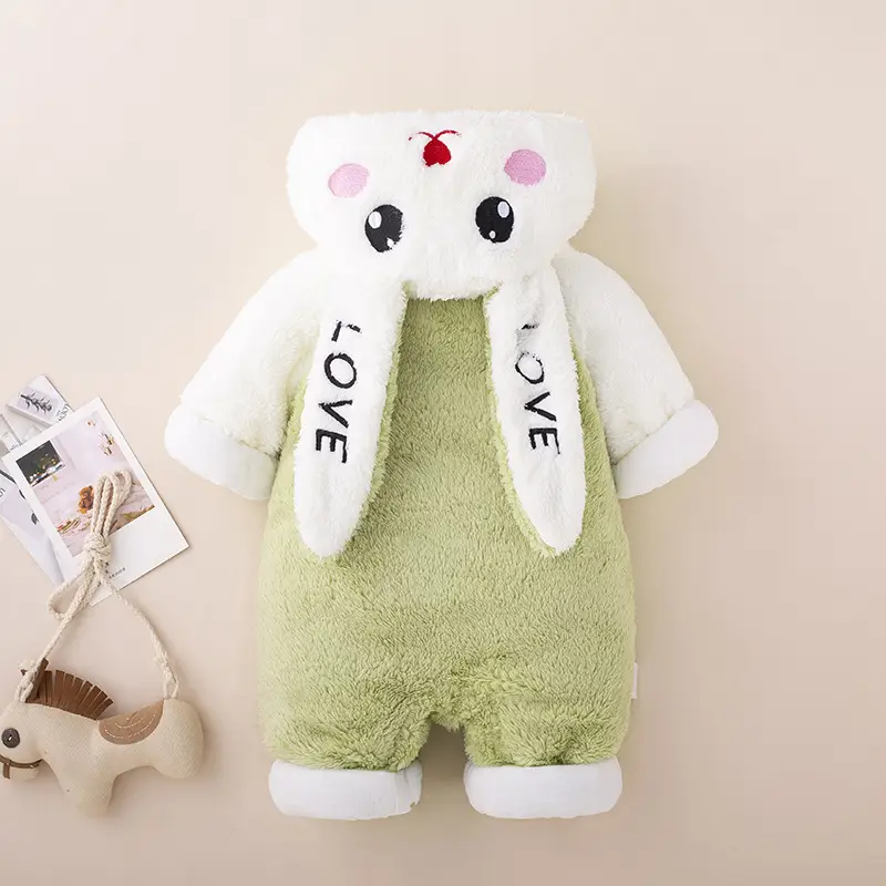 Cute Bunny Hooded Jump Suit for Girls - Image 3