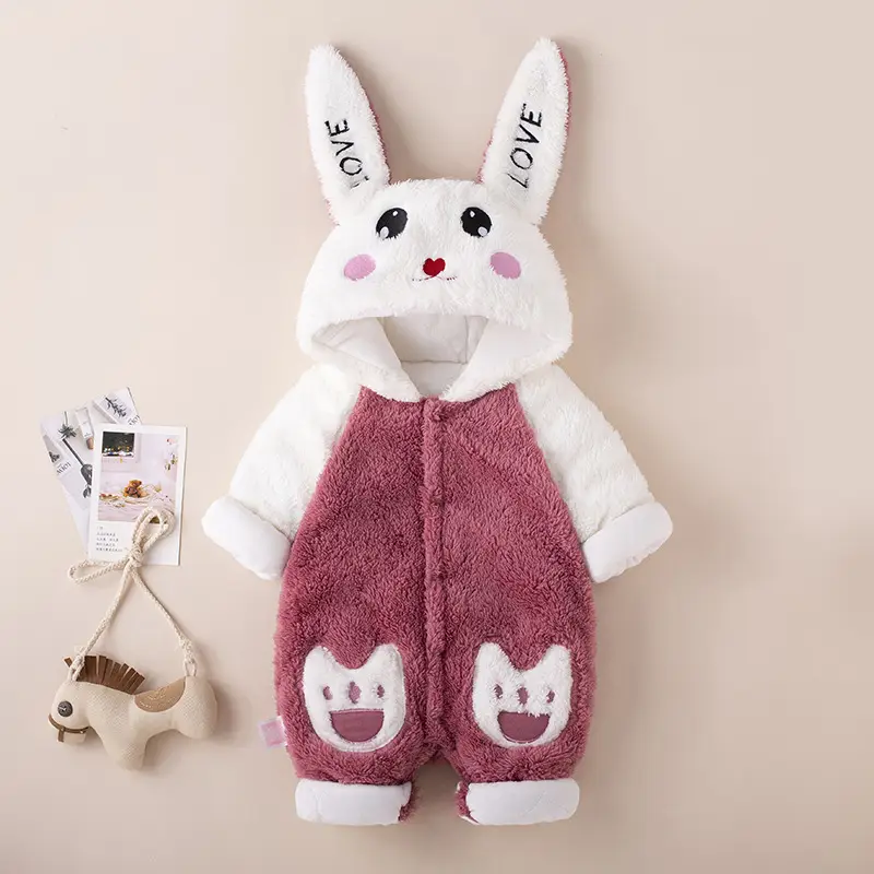 Cute Bunny Hooded Jump Suit for Girls - Image 5