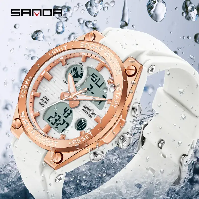 Sanda Sport Watch Black Digital Multifunctional Waterproof - Image 17