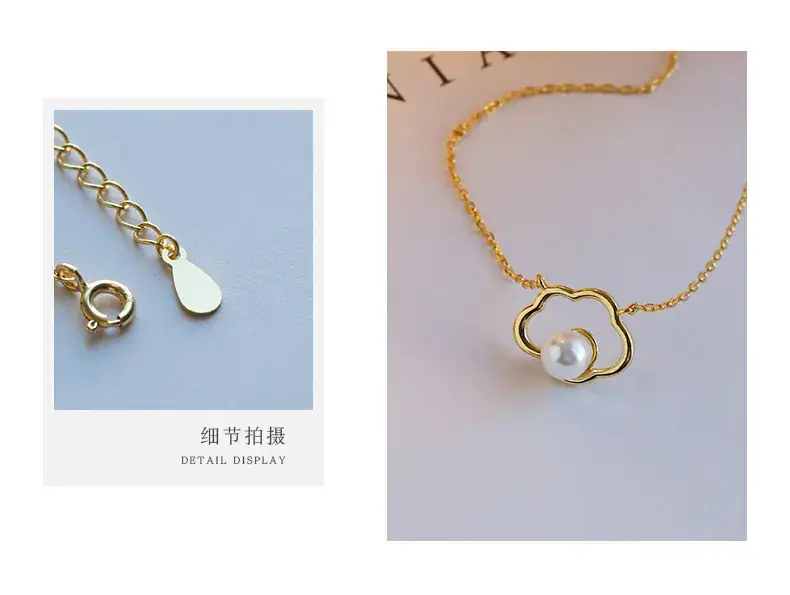 Women's Pearl Flower Necklace Light Silver Retro Baroque — feature 21