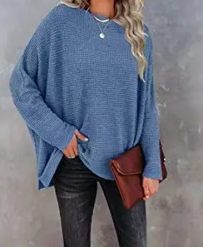 2025 Export Knitwear Pullover Slope Collar Loose Women