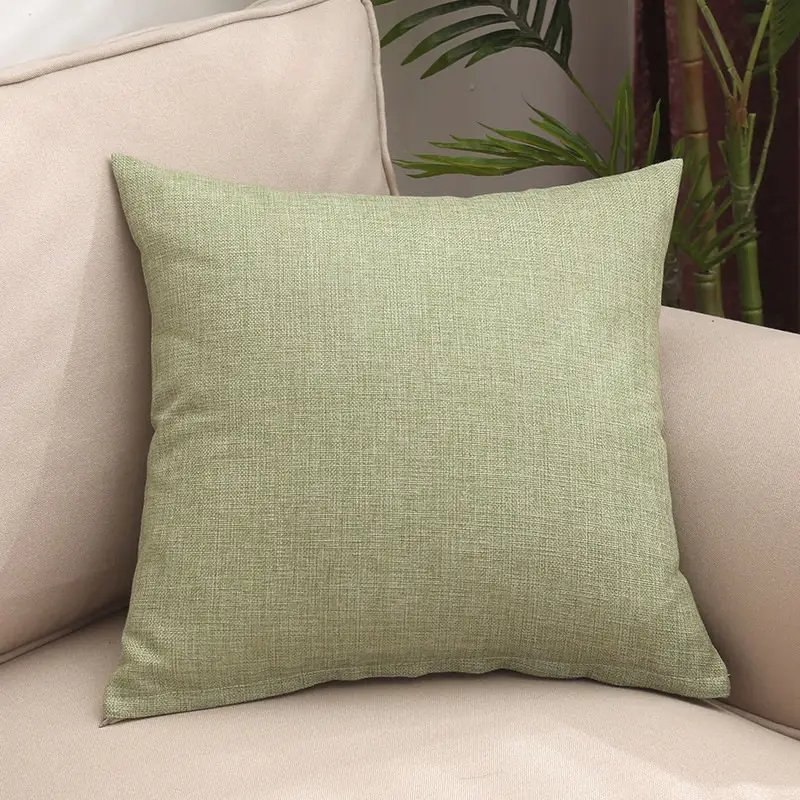 Green Linen Sofa Pillow for Living Room & Car - Image 10