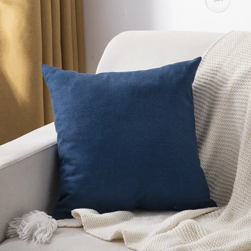 Green Linen Sofa Pillow for Living Room & Car - Image 2