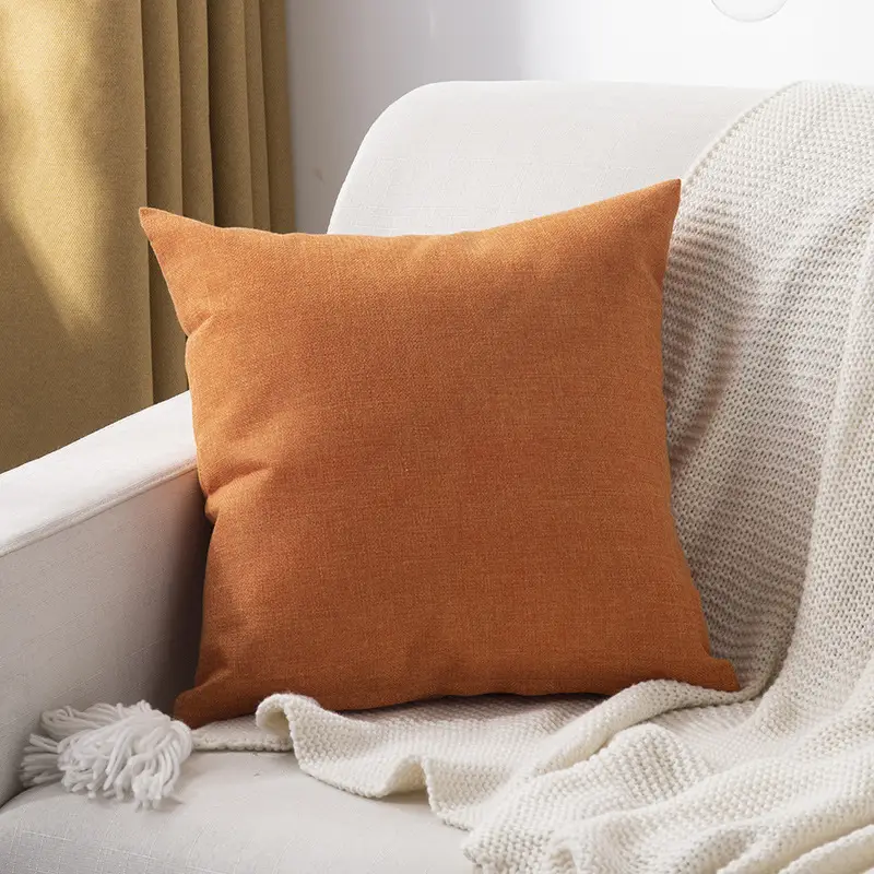 Green Linen Sofa Pillow for Living Room & Car - Image 3