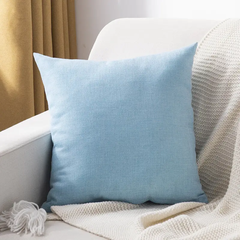 Green Linen Sofa Pillow for Living Room & Car - Image 4