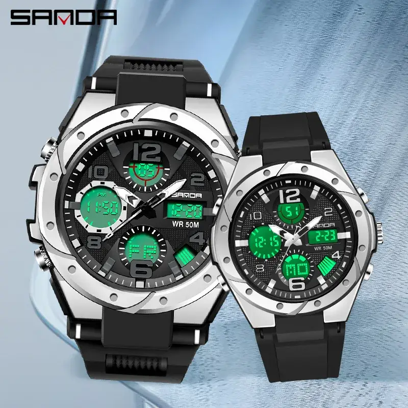 Sanda Cross-Border Sports Multi-Function Electronic Watch with Japanese Battery - Image 20