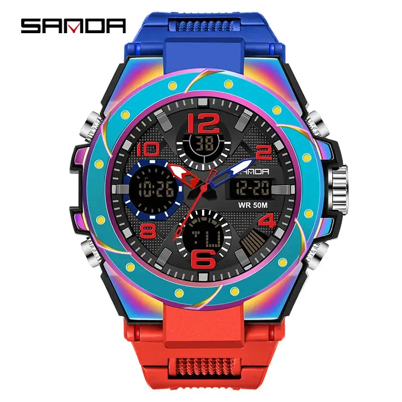 Sanda Cross-Border Sports Multi-Function Electronic Watch with Japanese Battery - Image 18