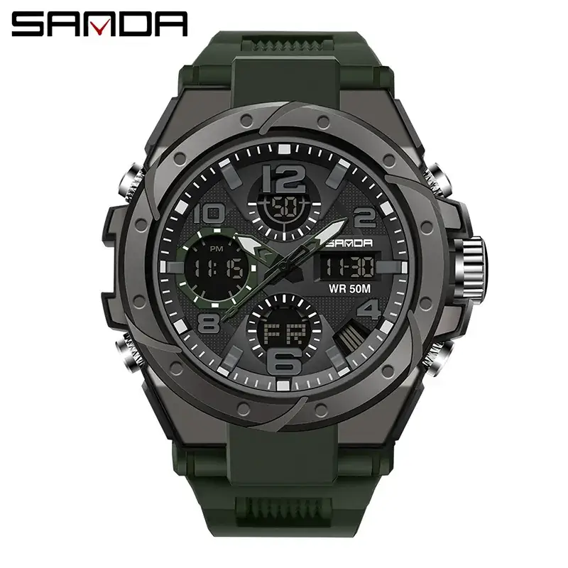 Sanda Cross-Border Sports Multi-Function Electronic Watch with Japanese Battery - Image 4