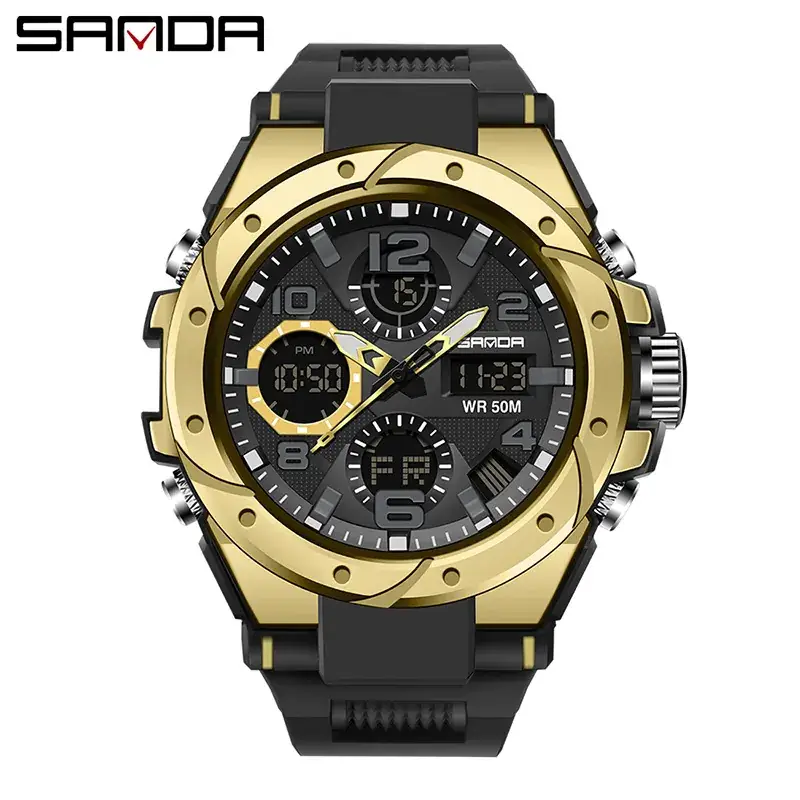Sanda Cross-Border Sports Multi-Function Electronic Watch with Japanese Battery - Image 6