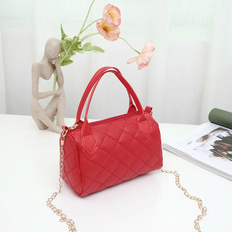 Red Embroidered Quilted Women's Handbag 2022 - Image 4
