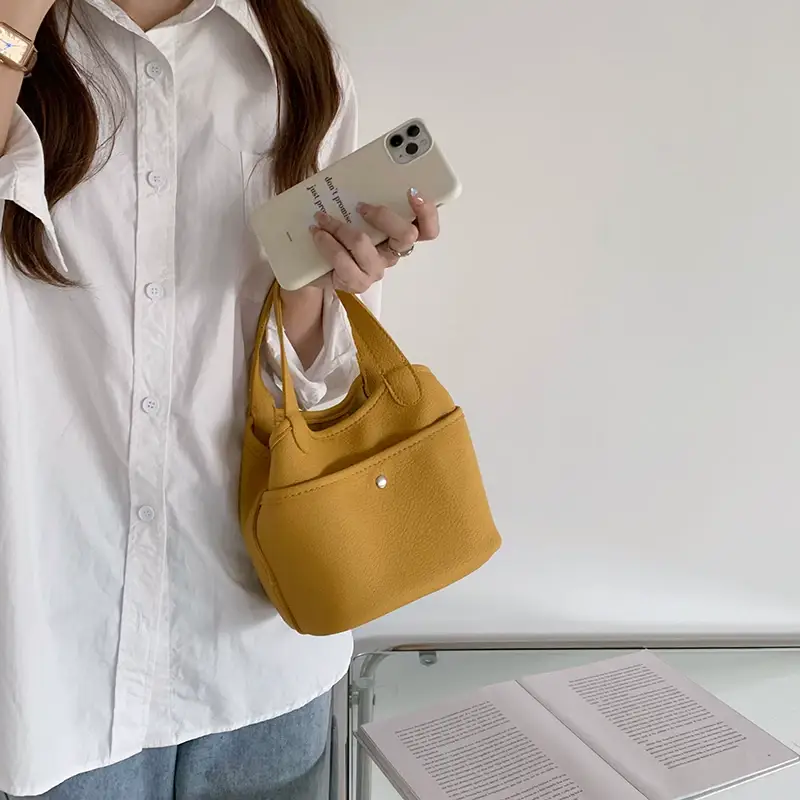 Women's Beige Leather Tote Bag 2026 Summer — feature 24