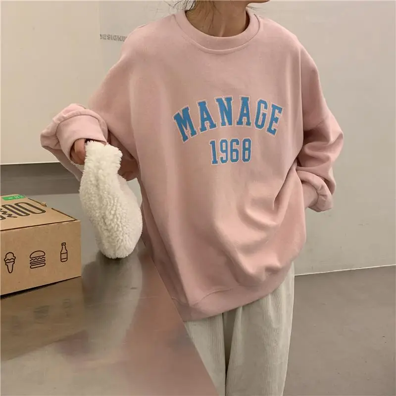 2025 Korean Style Yellow Letter Print Sweatshirt Women — feature 6