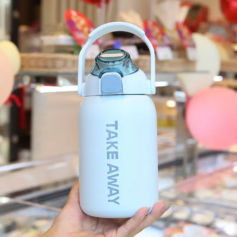 Portable Phone Holder with 850ml Stainless Steel Thermos Cup - Image 2