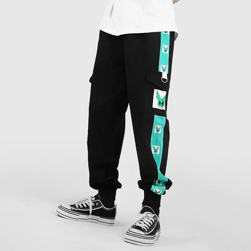 My Hero Academy Black Graphic Long Trousers