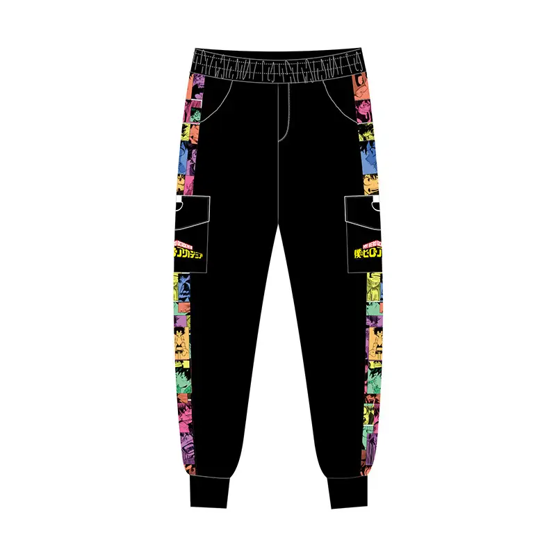 My Hero Academy Black Graphic Long Trousers