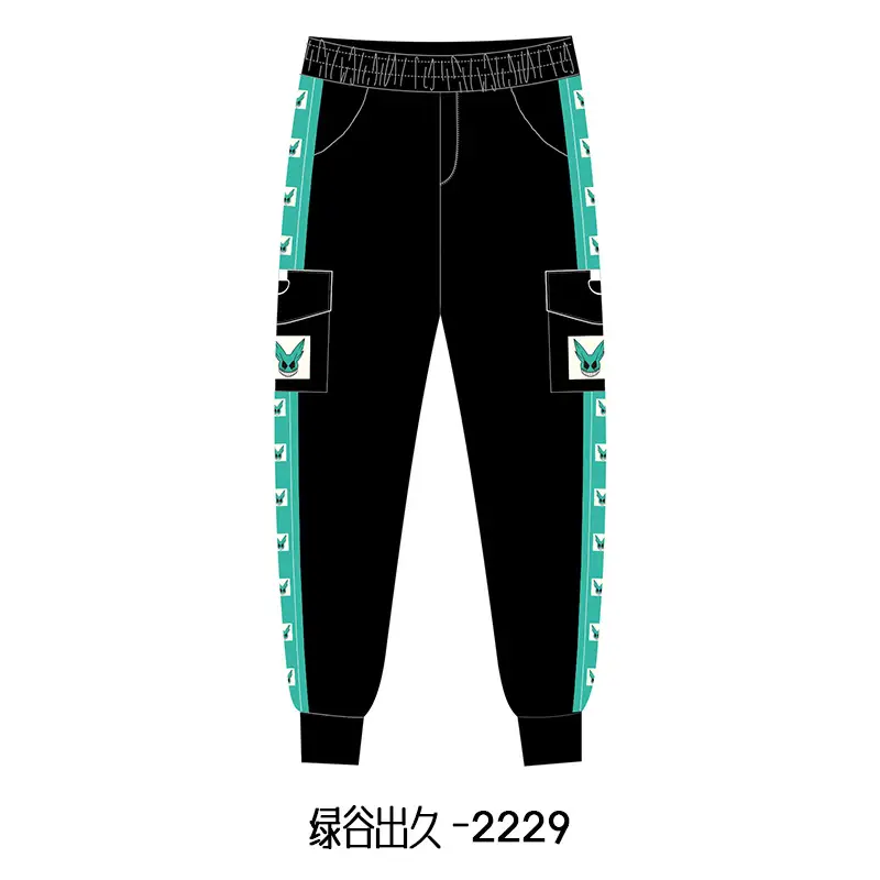 My Hero Academy Black Graphic Long Trousers