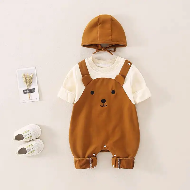Baby Overlooked Pants Brown Bear Hat Set - Image 5