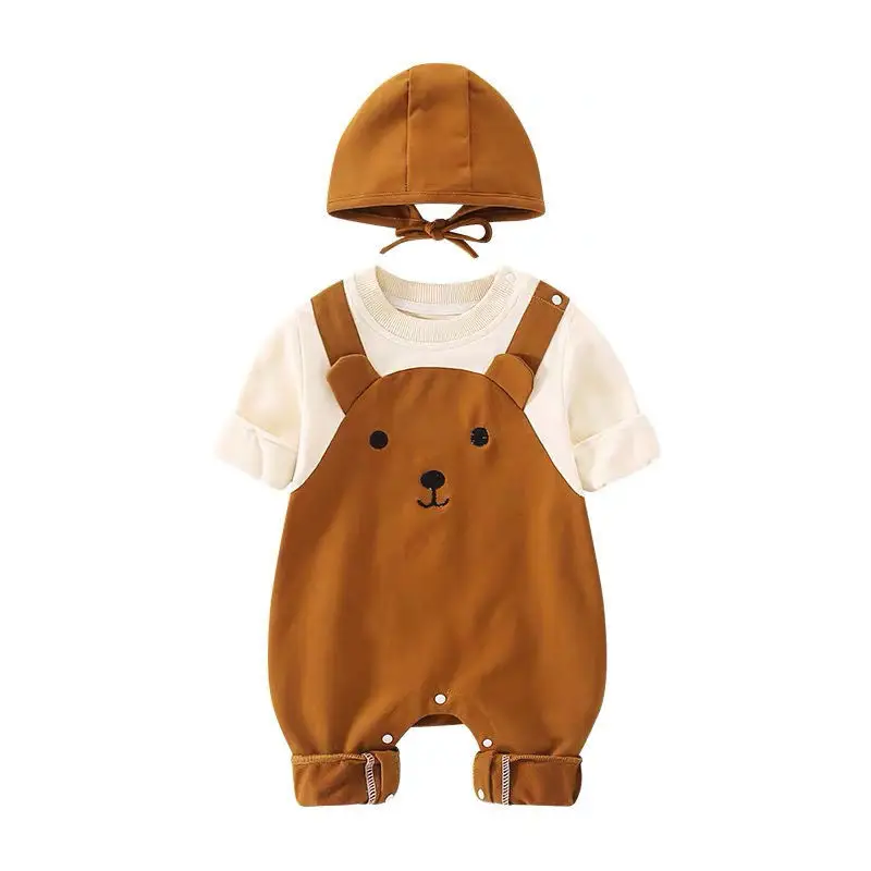 Baby Overlooked Pants Brown Bear Hat Set - Image 7